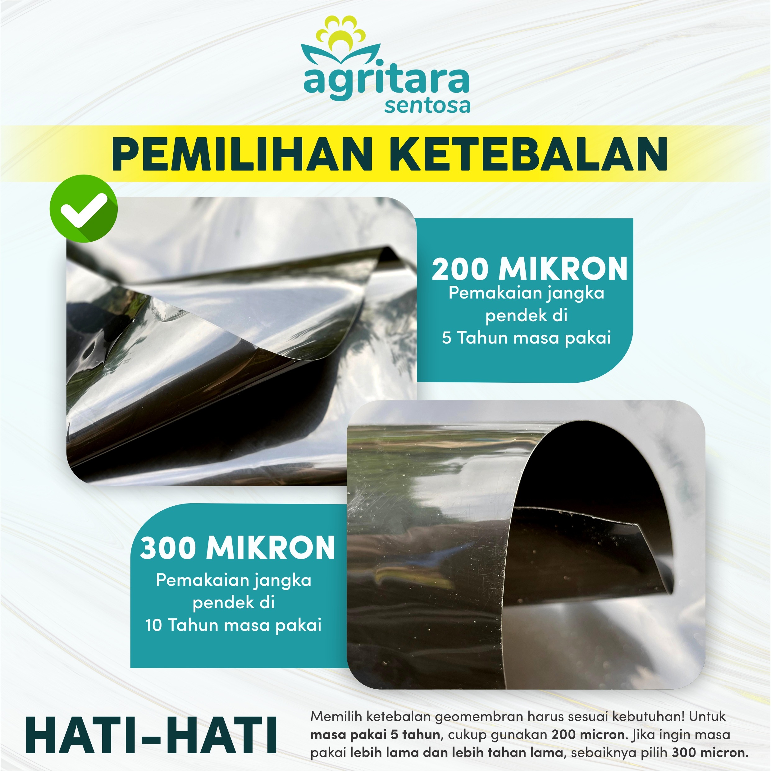 Geomembran HDPE Lebar 4 Meter - Full Additive