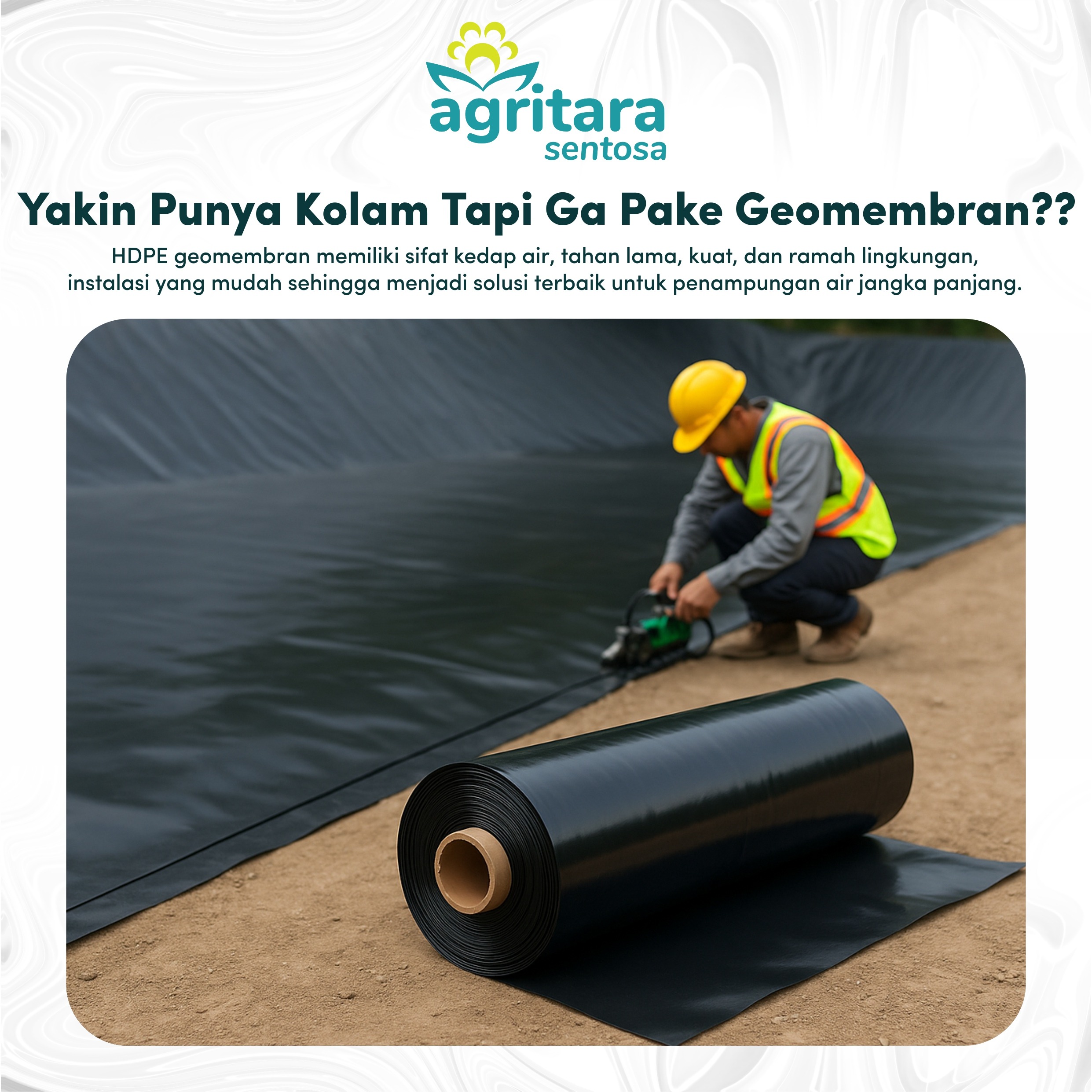 Geomembran LLDPE Lebar 3 Meter - Full Additive