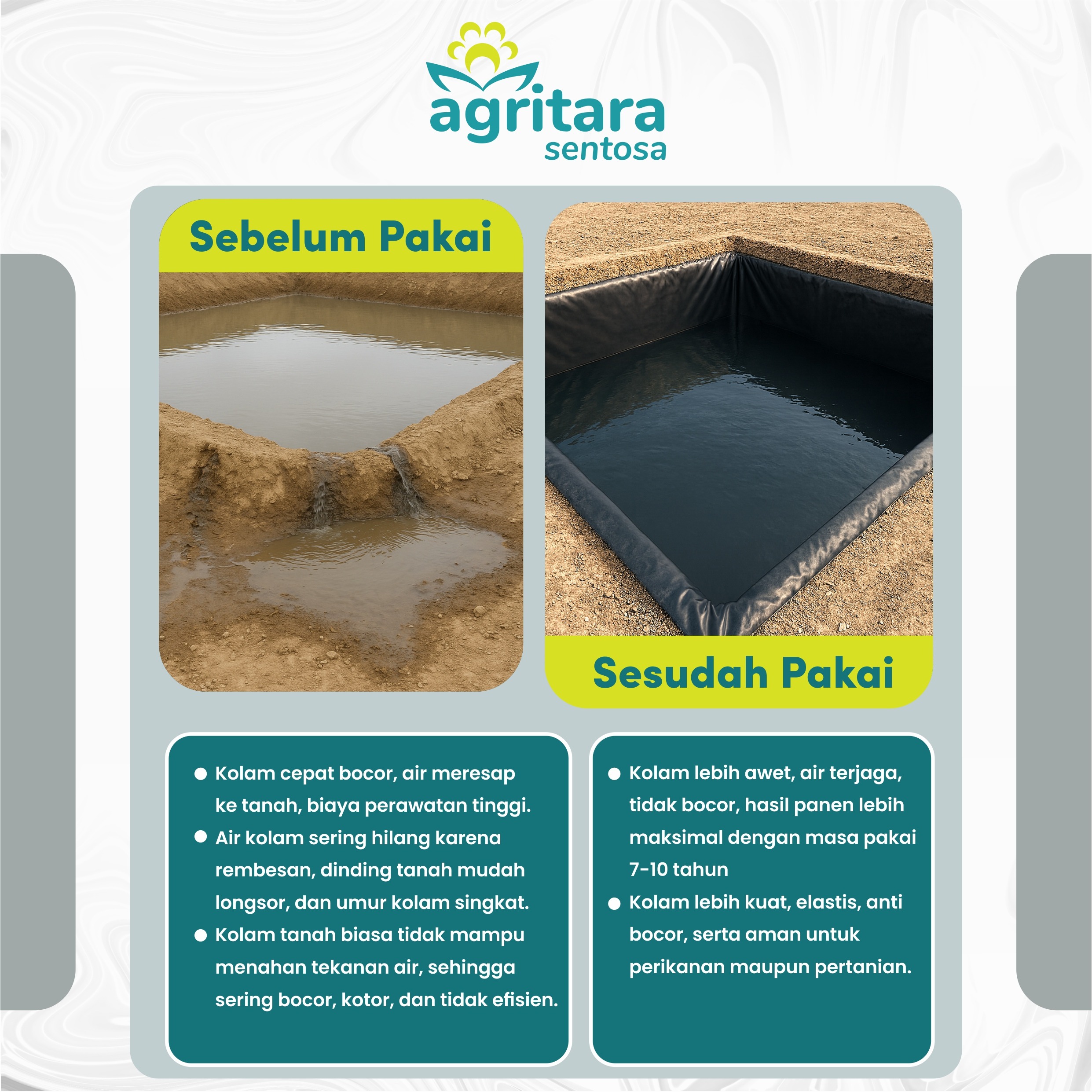 Geomembran LLDPE Lebar 3 Meter - Full Additive