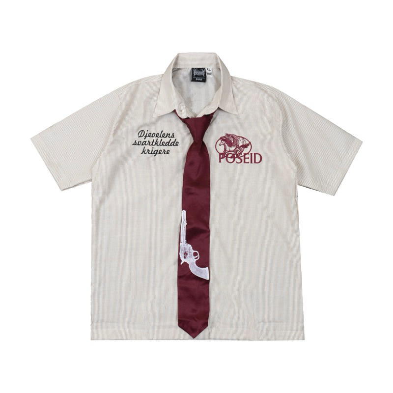 Kemeja Stripe Shirt | Free Dasi | BATHORSE | Poseidon Reprisal
