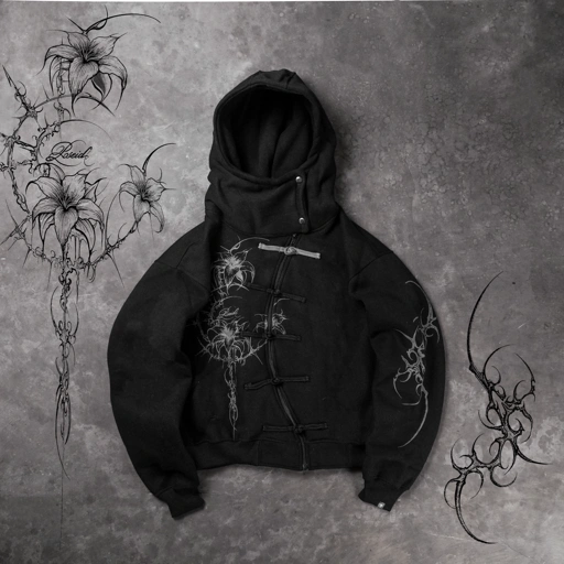 Image of PRE-ORDER | High Neck Hoodie Cheongsam | Yejin | Poseidon Reprisal