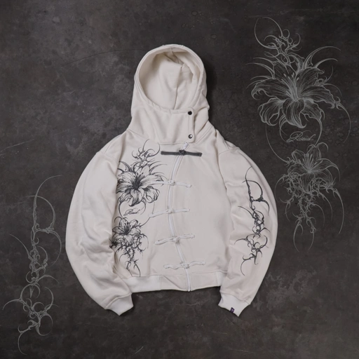 Image of PRE-ORDER | High Neck Hoodie Cheongsam | Luora | Poseidon Reprisal