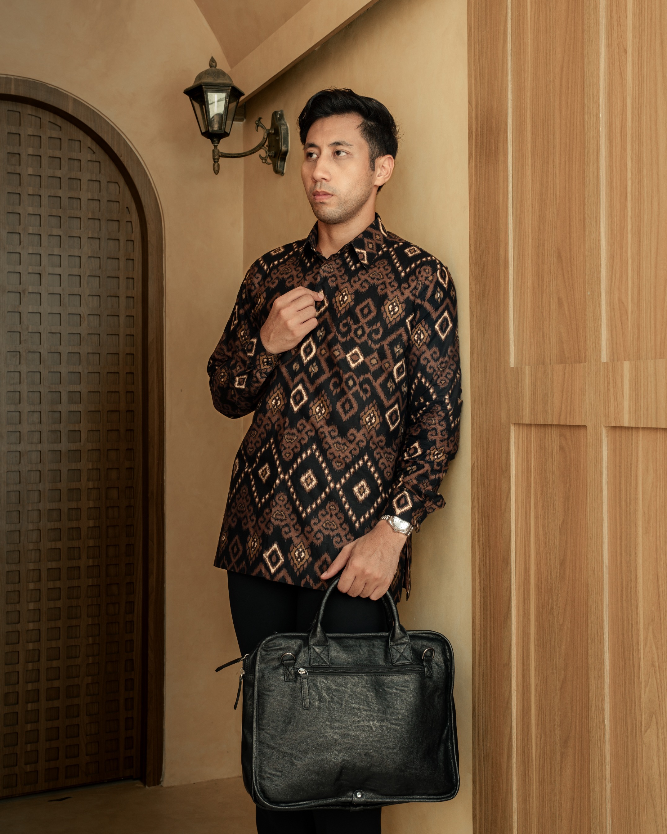 RAKSANA SONGKET BLACK - BROWN