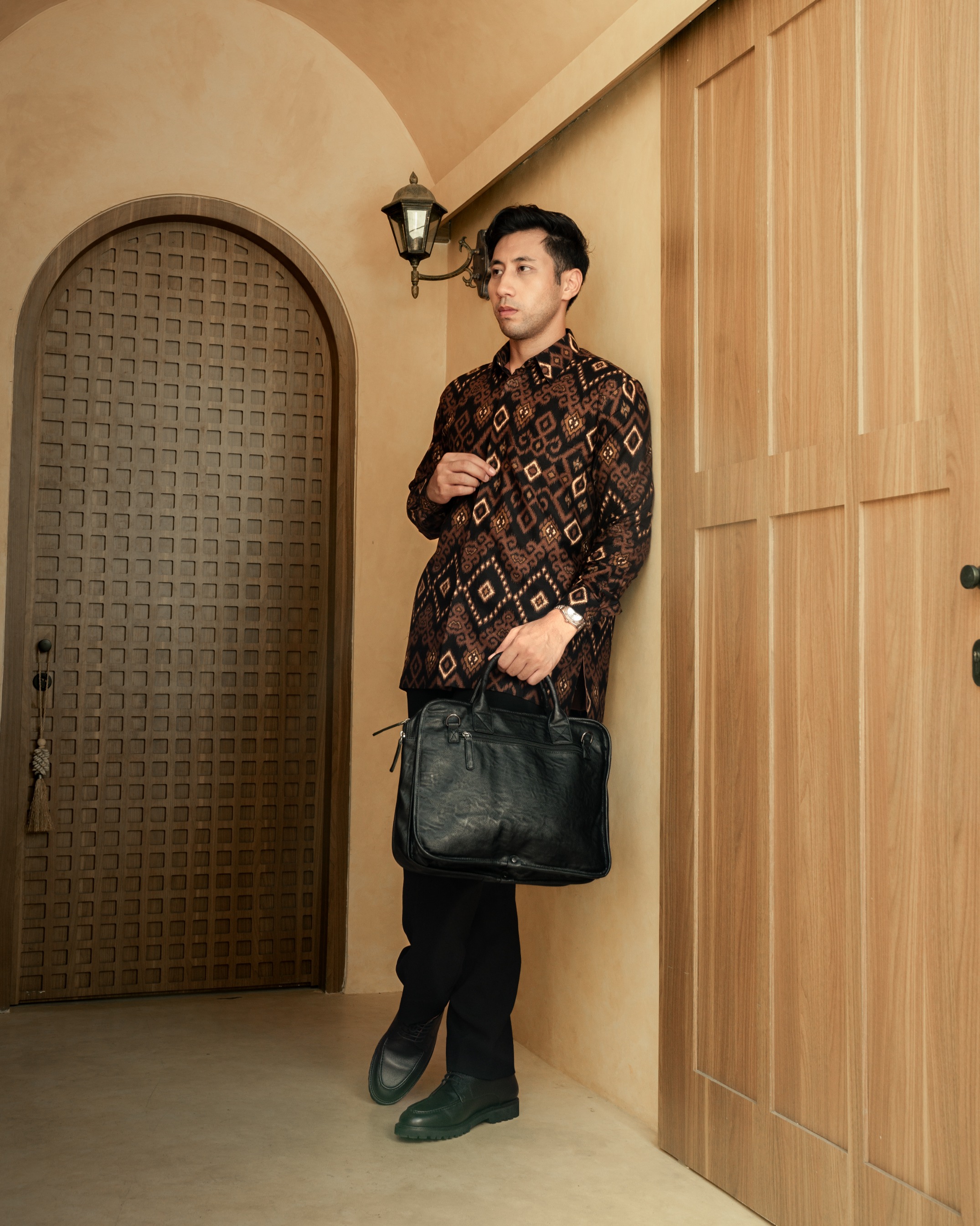 RAKSANA SONGKET BLACK - BROWN