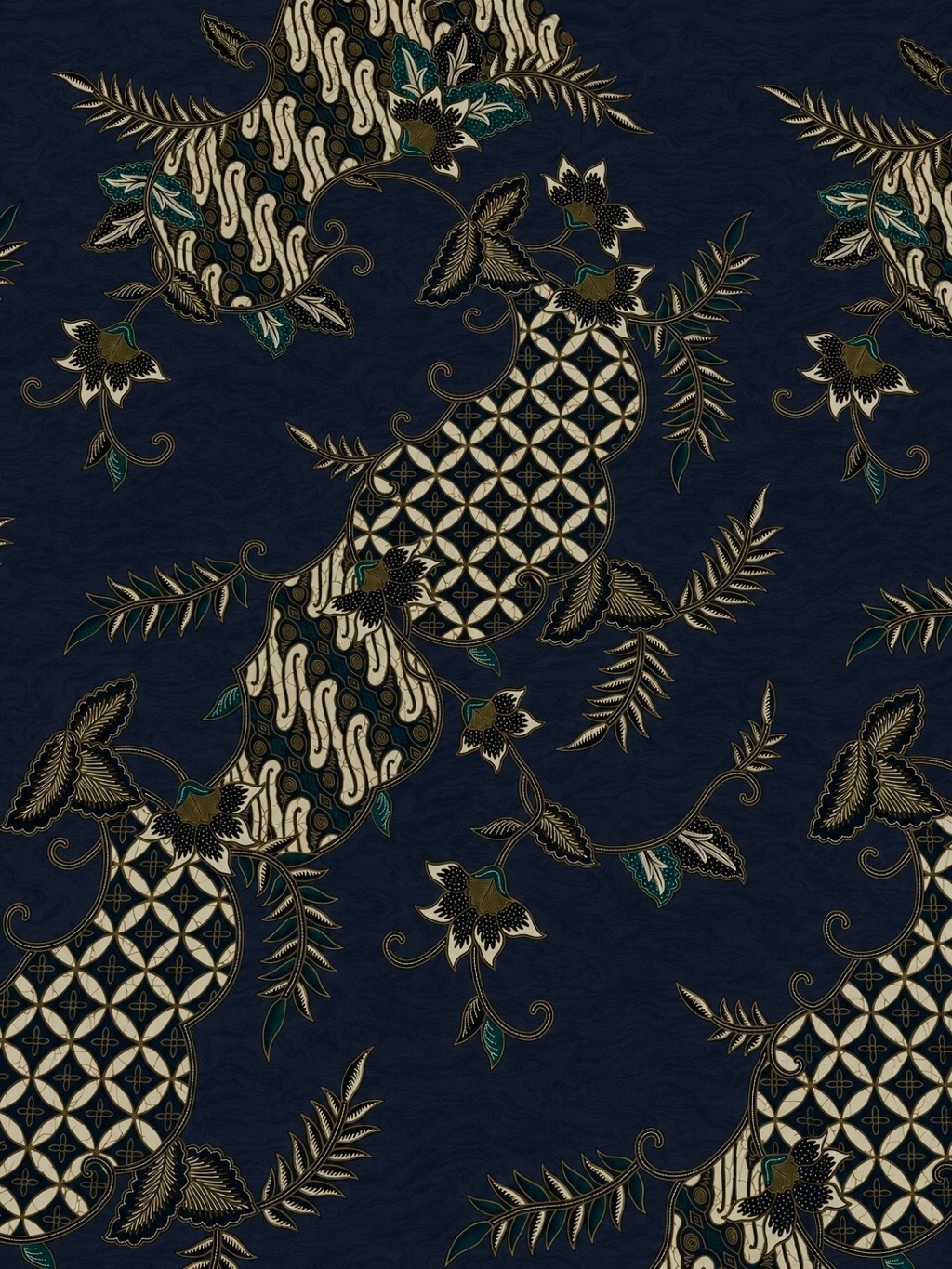 KAIN BATIK AKSARA DEEP BLUE