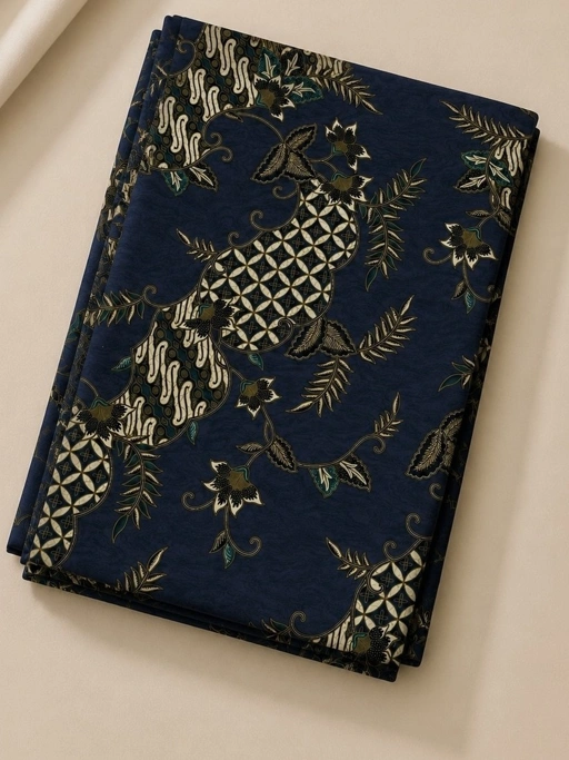 KAIN BATIK AKSARA DEEP BLUE