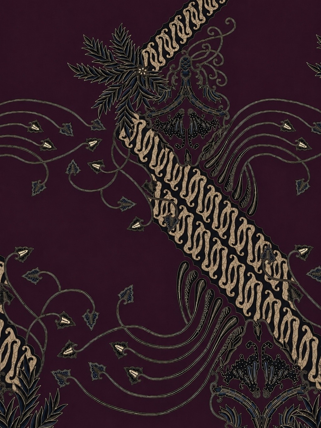 KAIN BATIK WIGUNA BURGUNDY