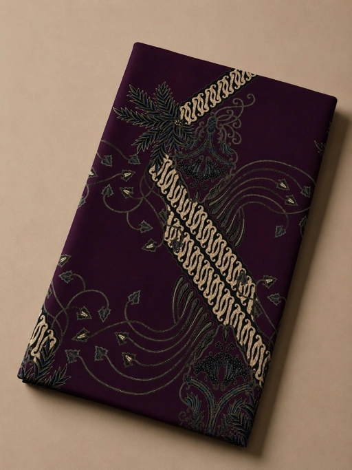 KAIN BATIK WIGUNA BURGUNDY