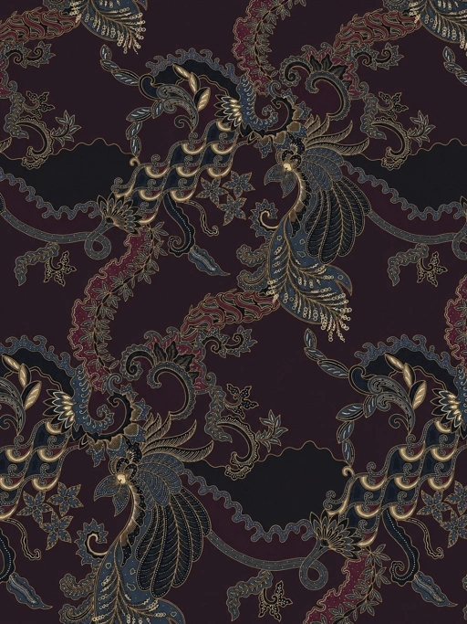 KAIN BATIK GALA MAROON / BURGUNDY