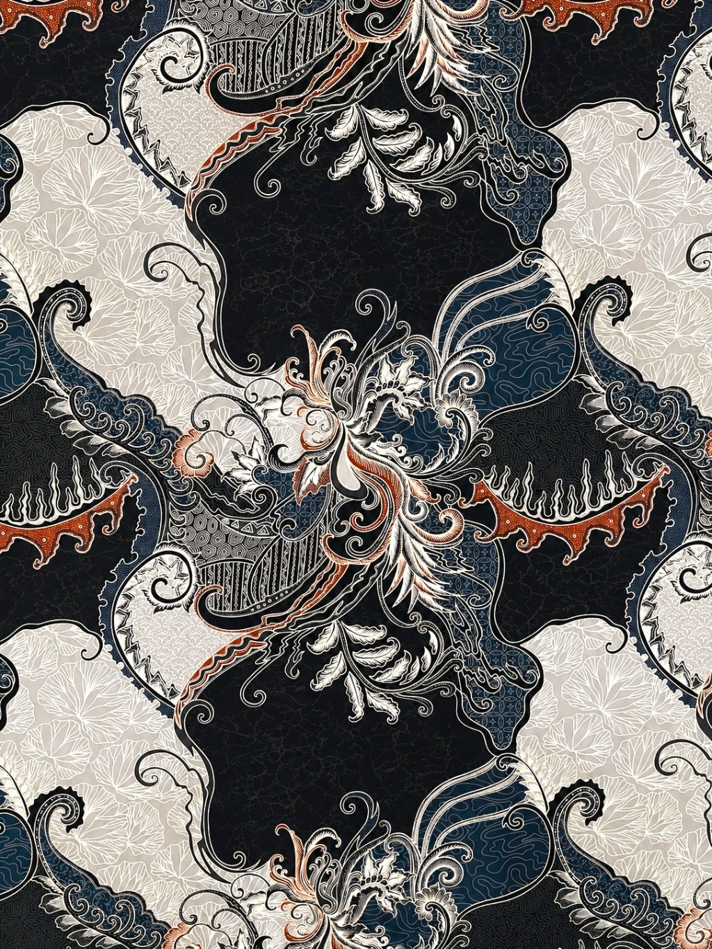 PRIVÉ - KAIN BATIK RANDHI BLACK GREY