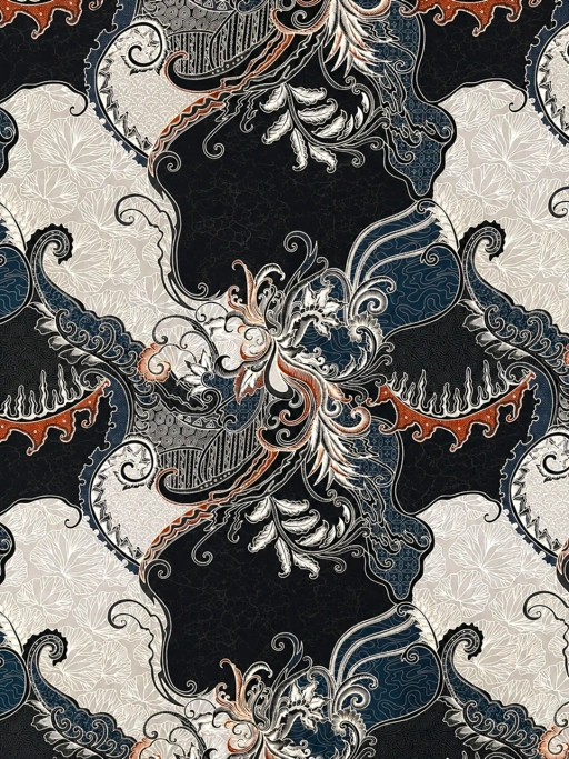 PRIVÉ - KAIN BATIK RANDHI BLACK GREY