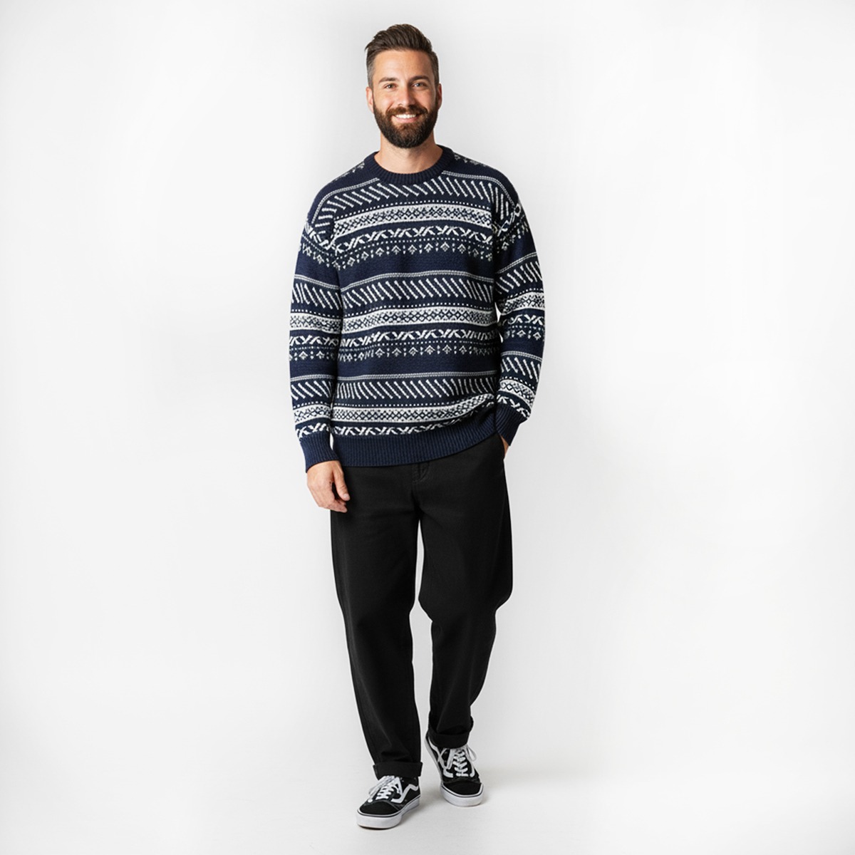 Tribal Blues Knitted Sweater