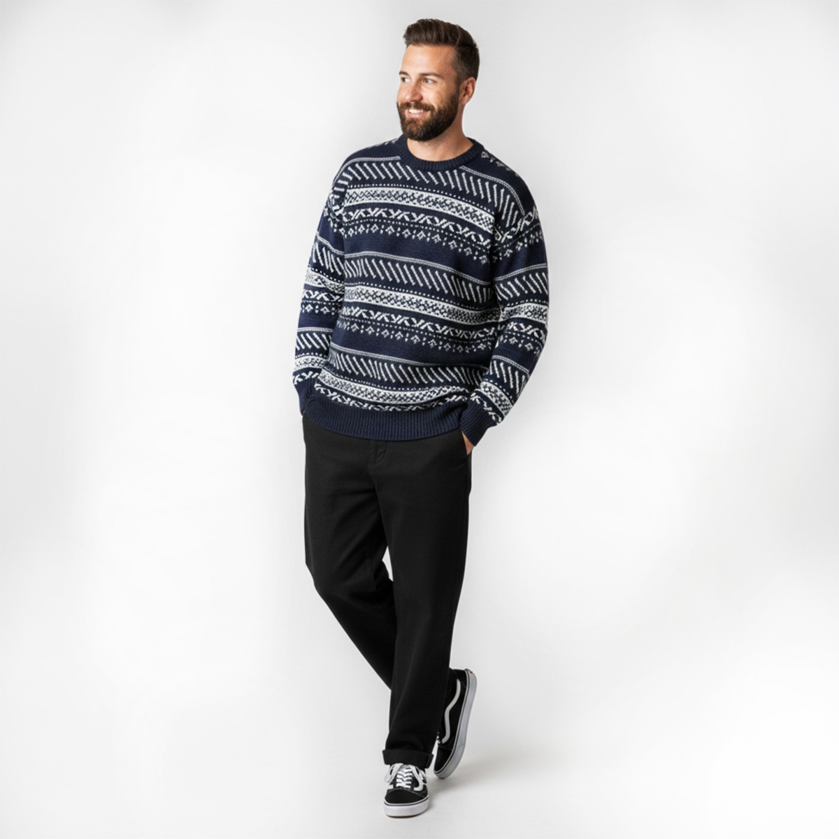 Tribal Blues Knitted Sweater