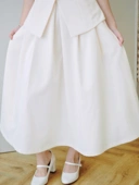 June Pleat Flare In Vanilla