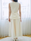 June Pleat Flare In Vanilla