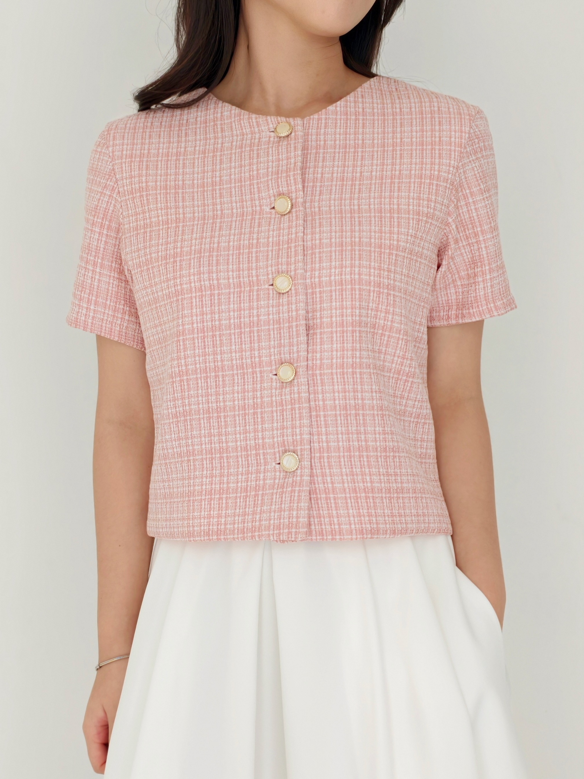 Mai Crop Top Tweed