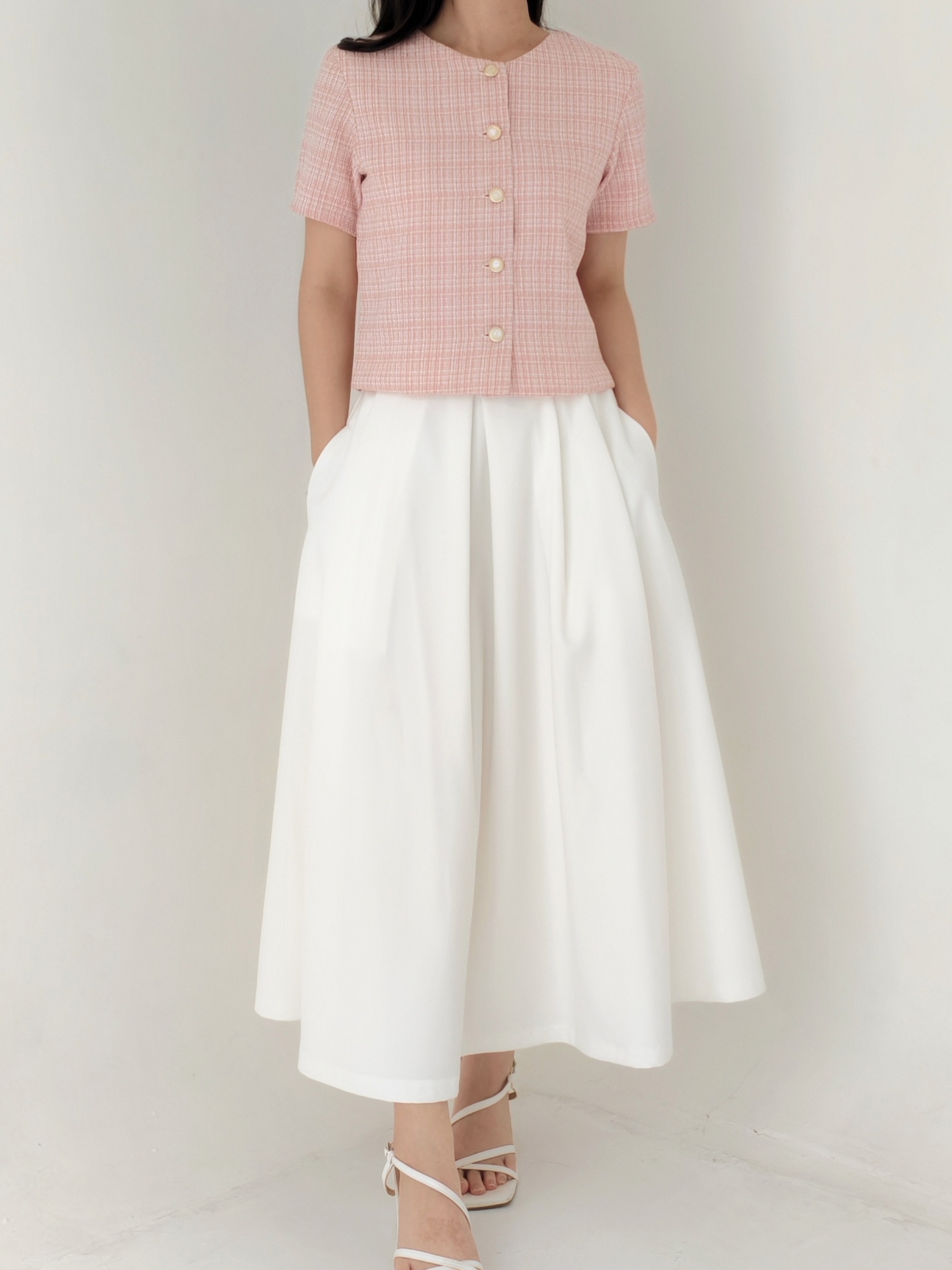 Mai Crop Top Tweed