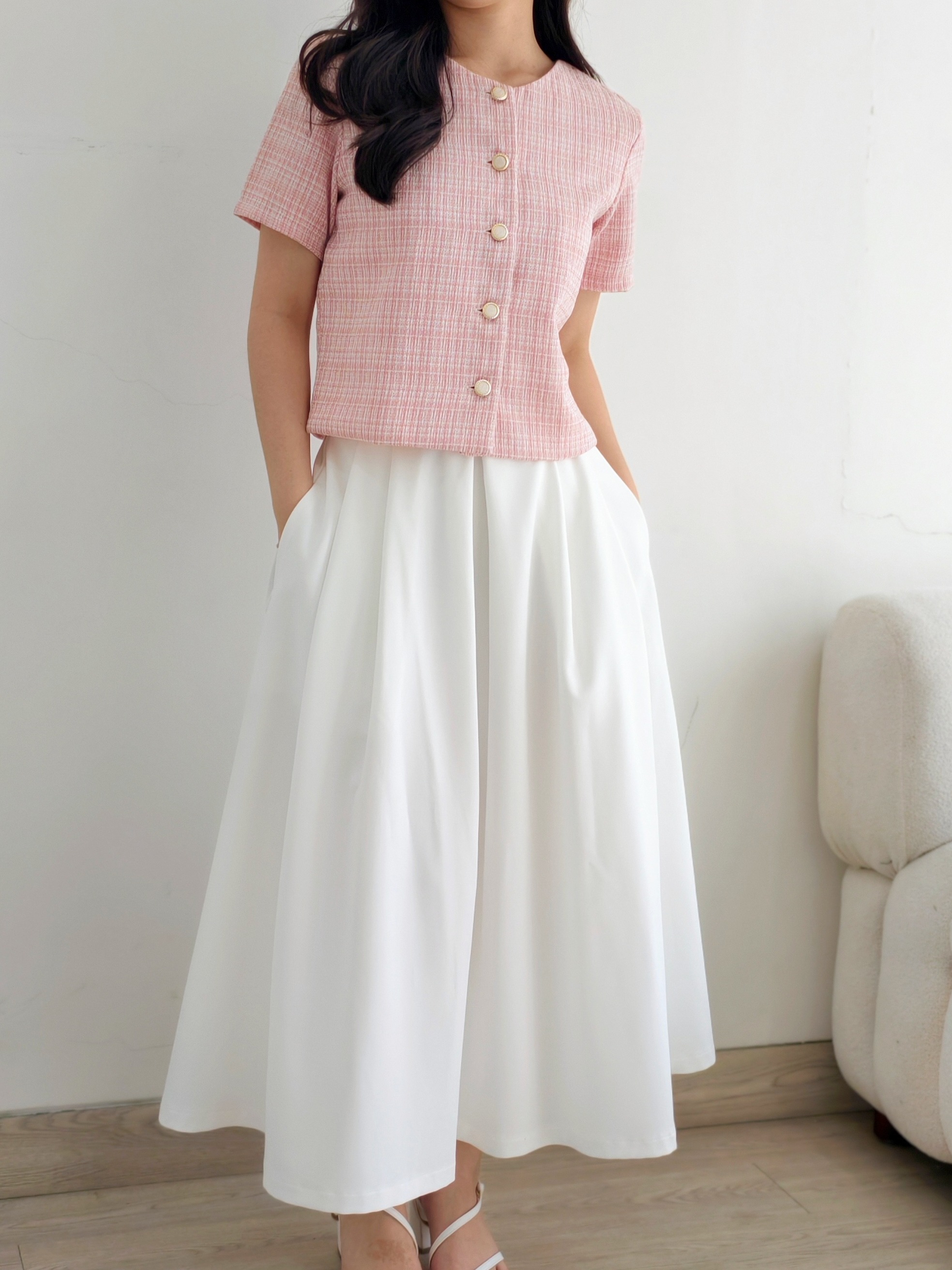 Mai Crop Top Tweed