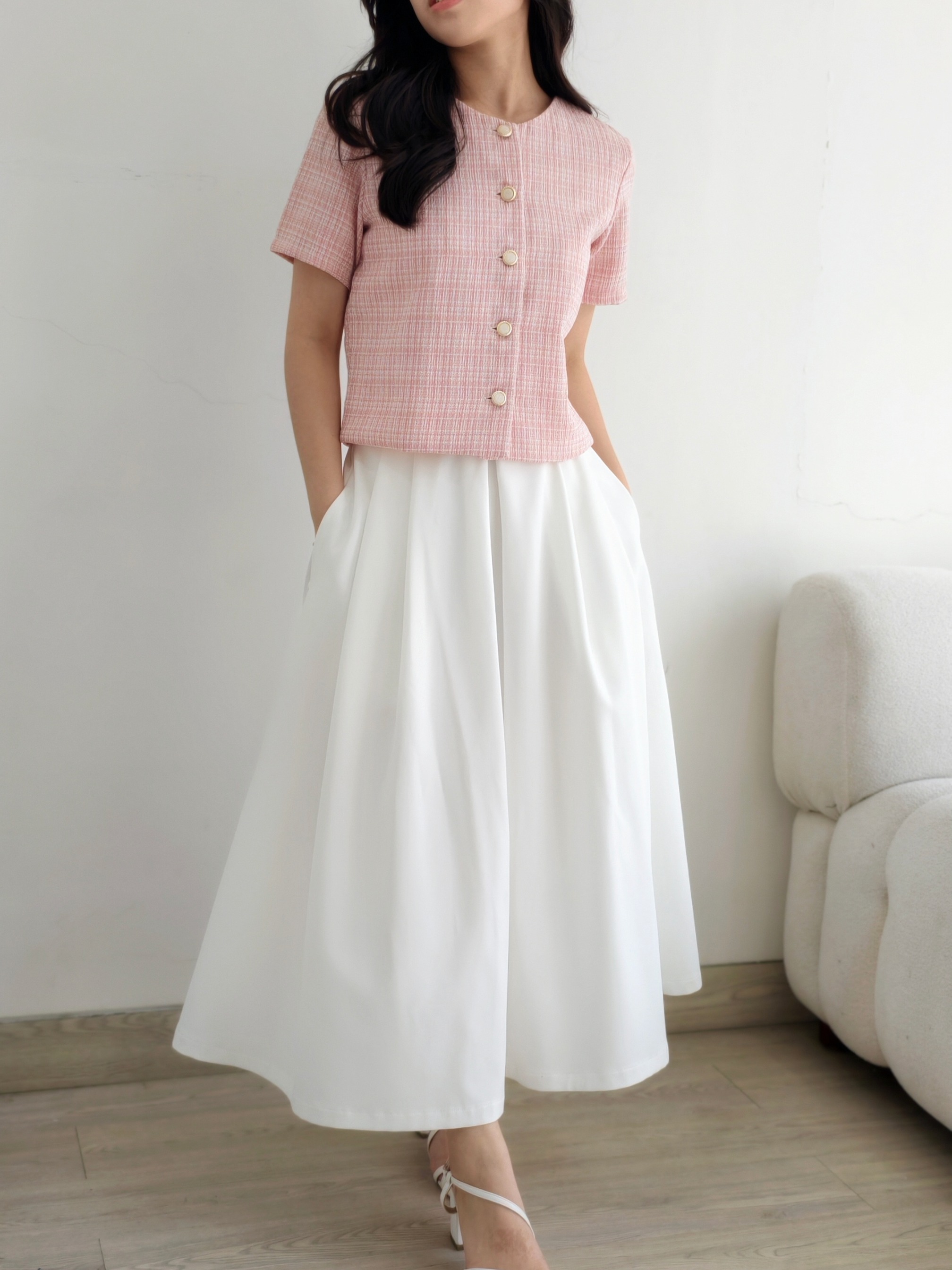 Mai Crop Top Tweed