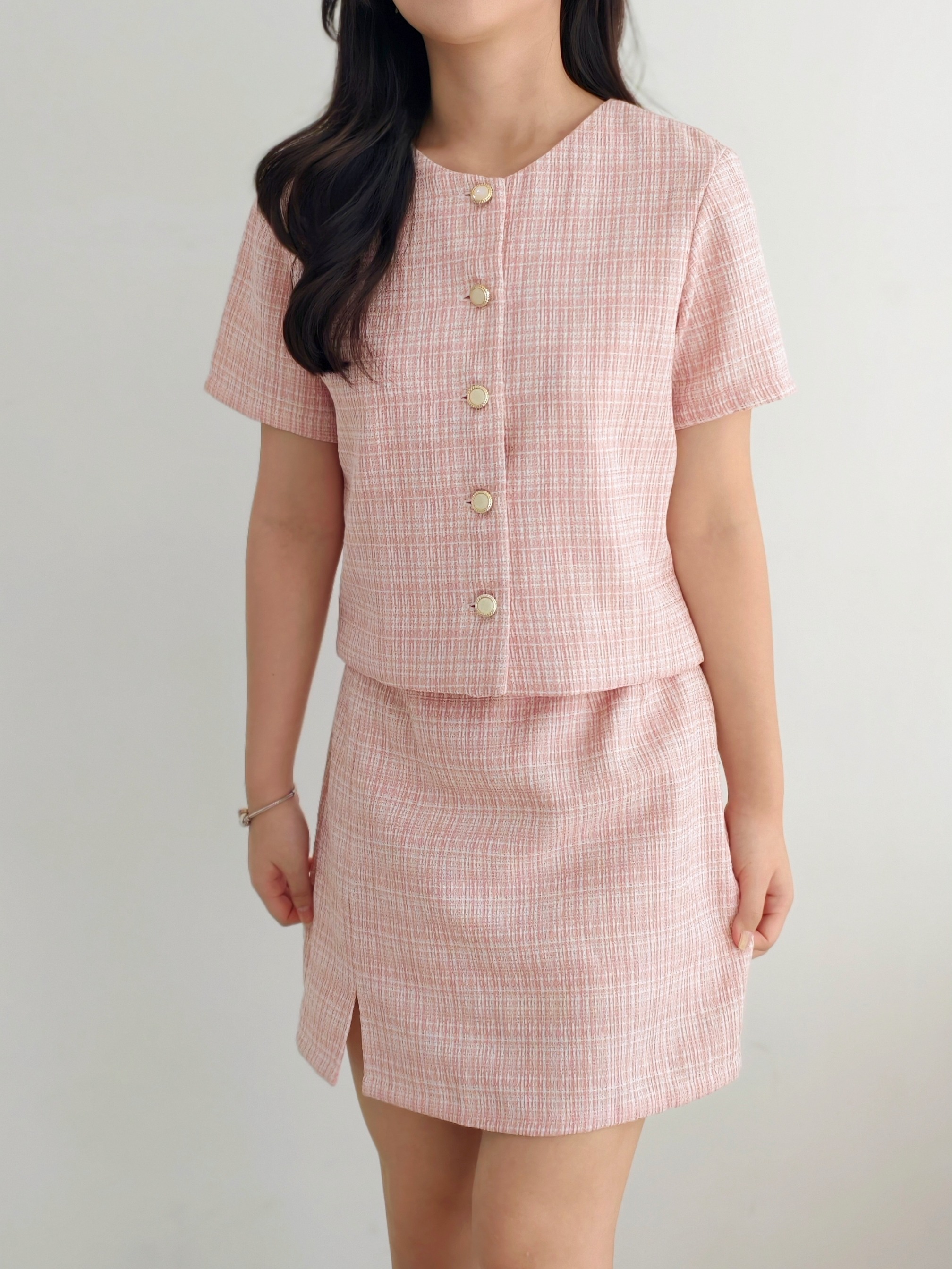 Mai Crop Top Tweed