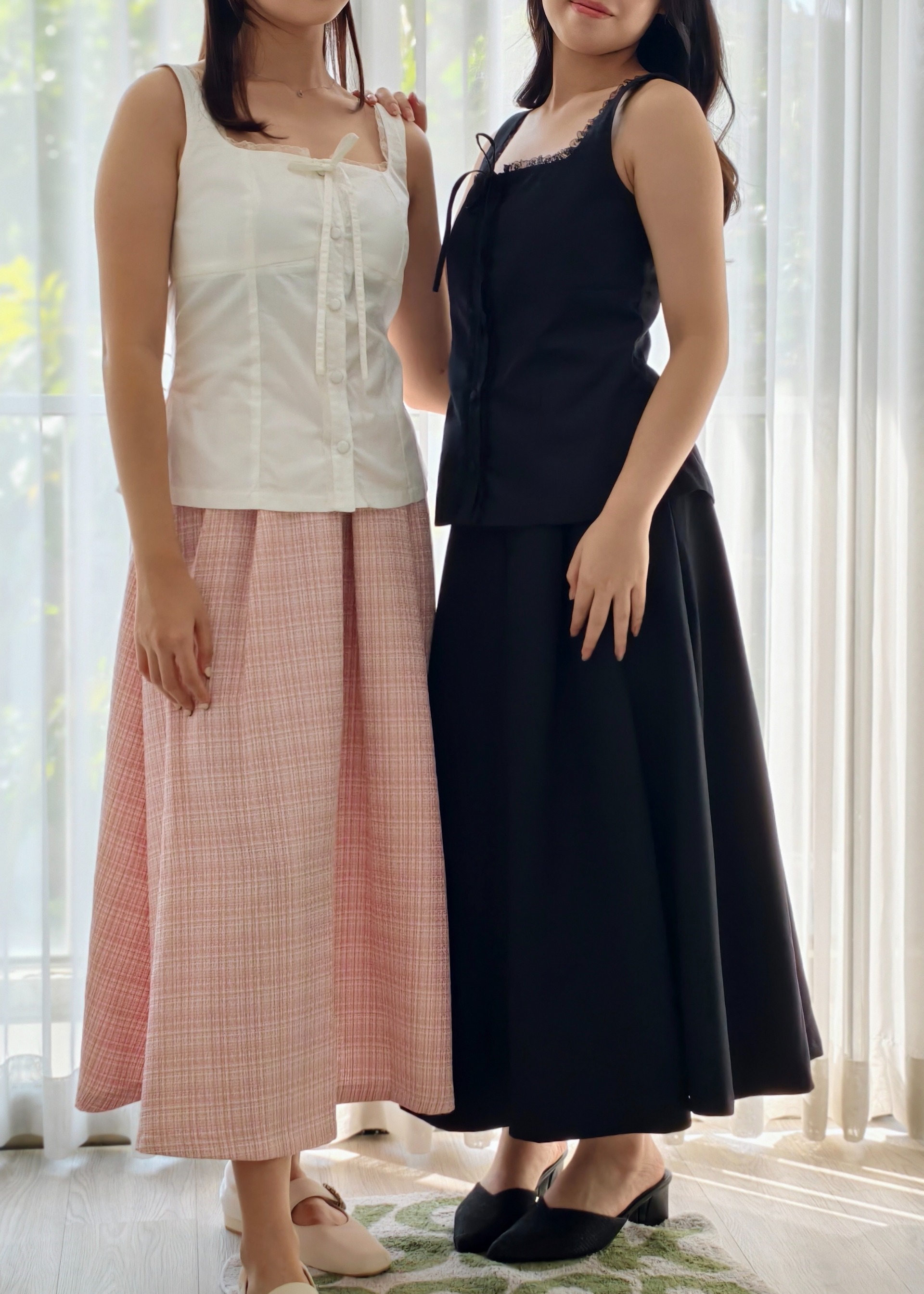 June Pleat Flare In Pink