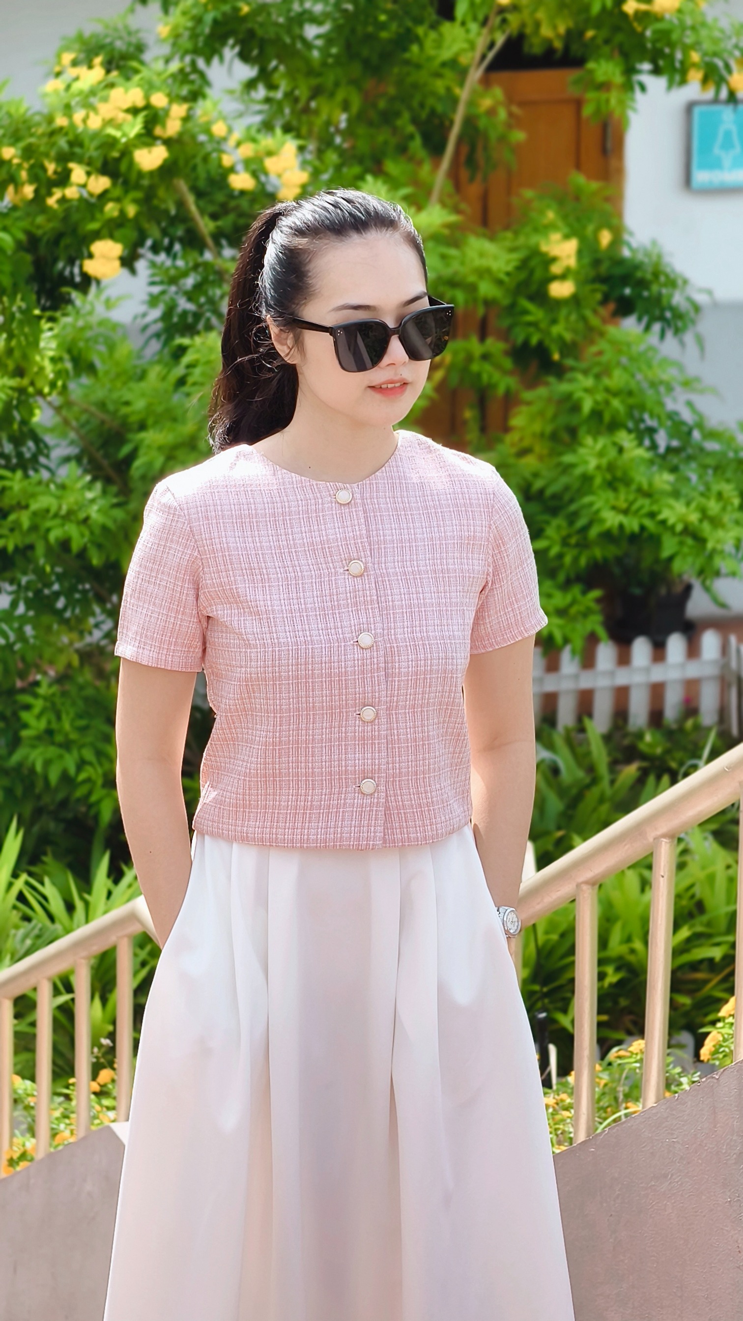 Mai Crop Top Tweed
