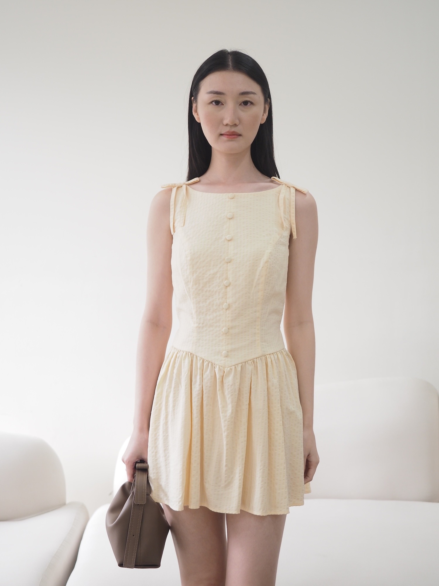 Belle Mini Dress Butter Yellow