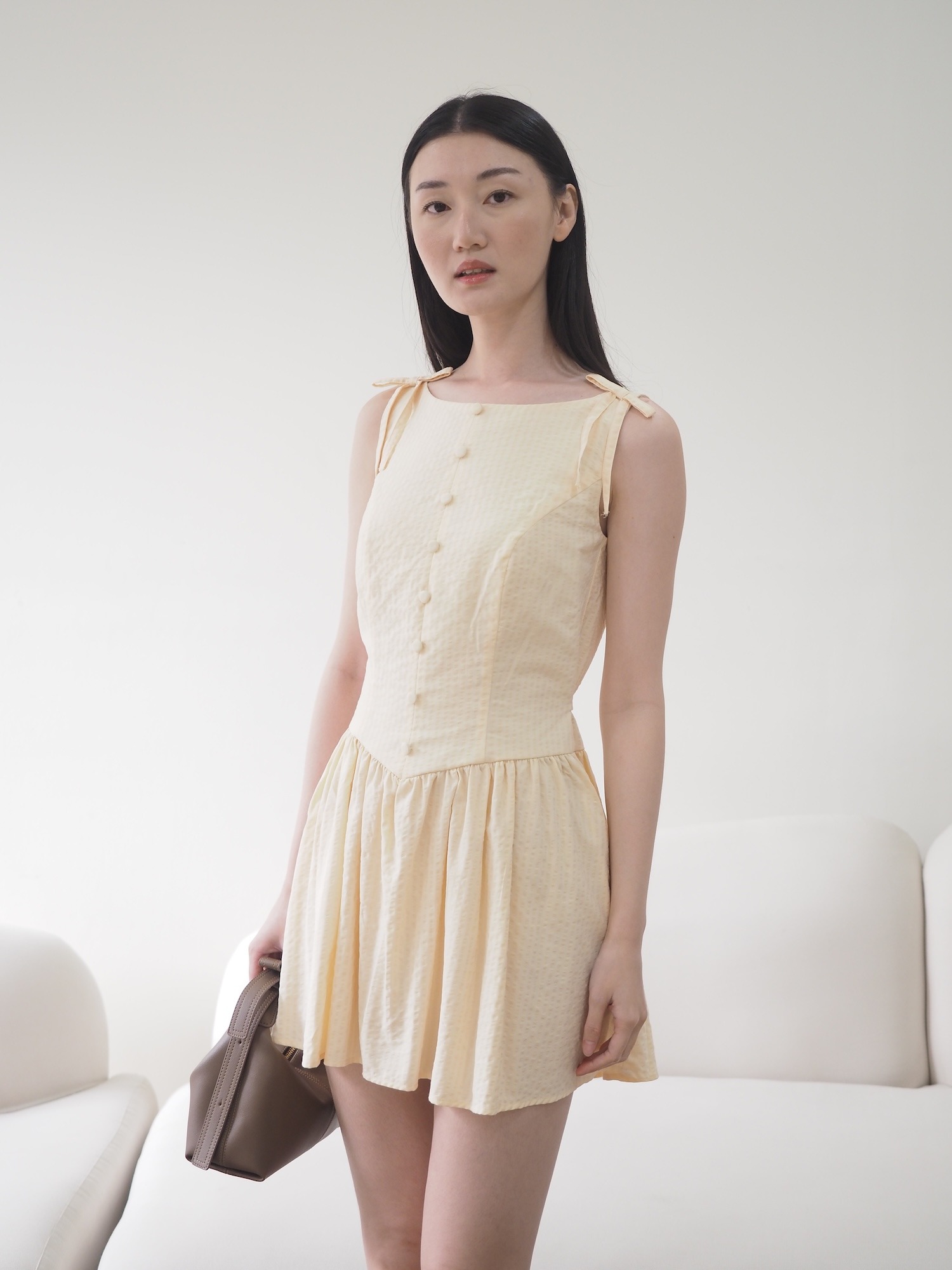 Belle Mini Dress Butter Yellow