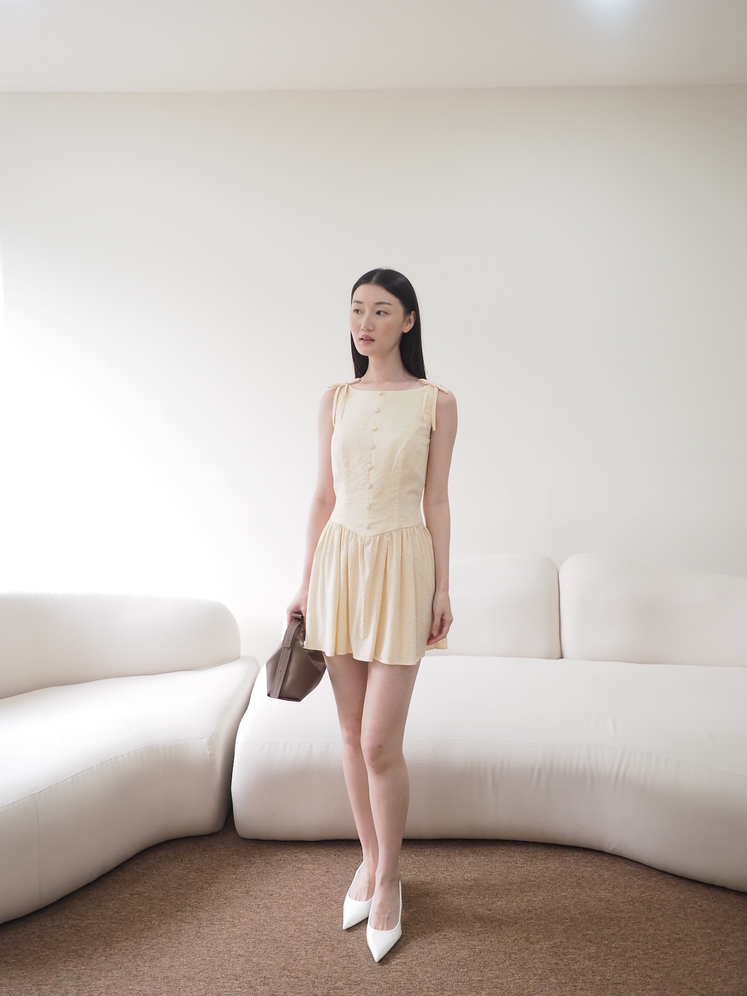 Belle Mini Dress Butter Yellow