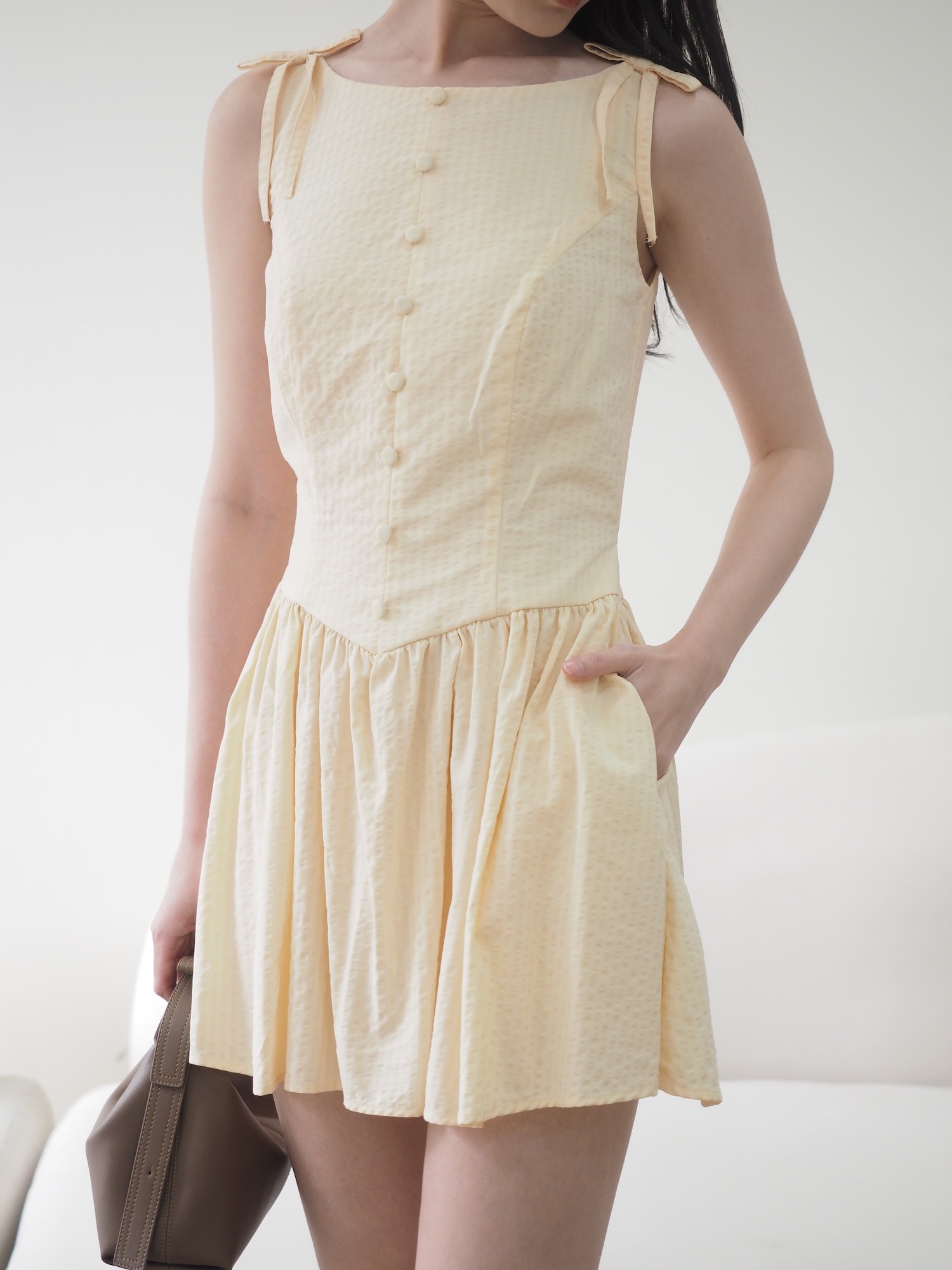 Belle Mini Dress Butter Yellow