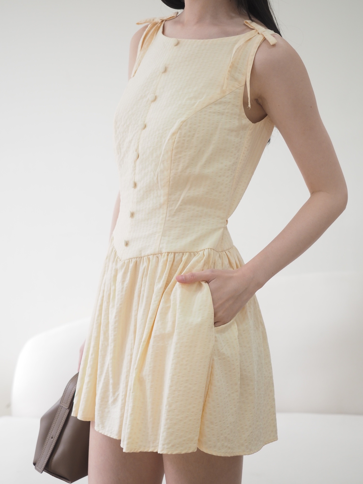 Belle Mini Dress Butter Yellow