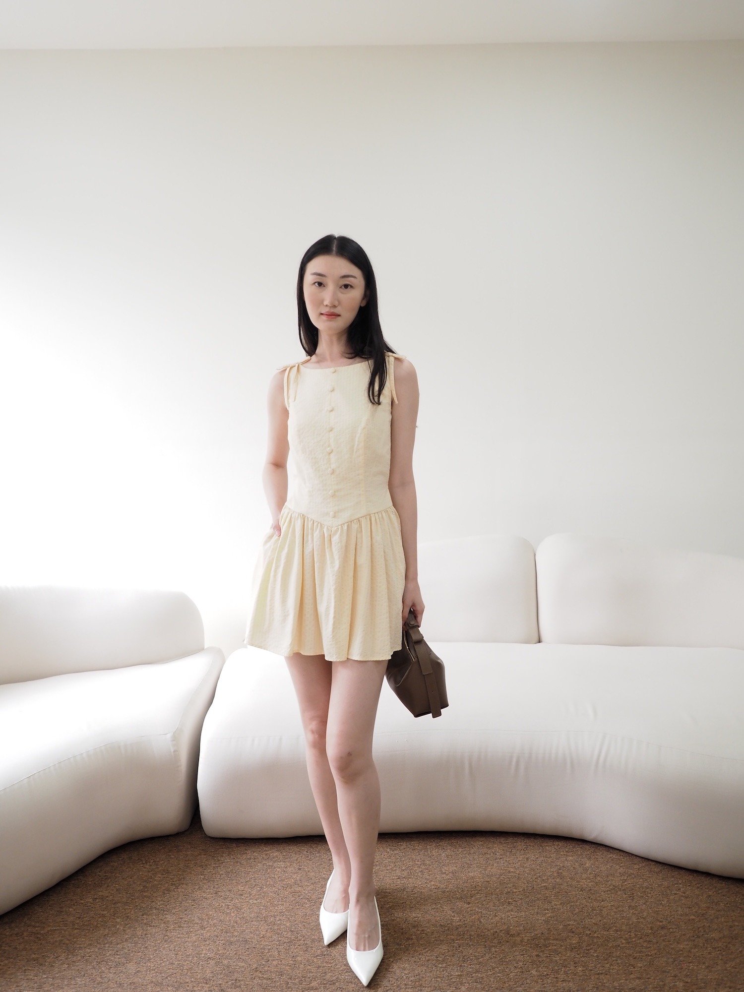 Belle Mini Dress Butter Yellow