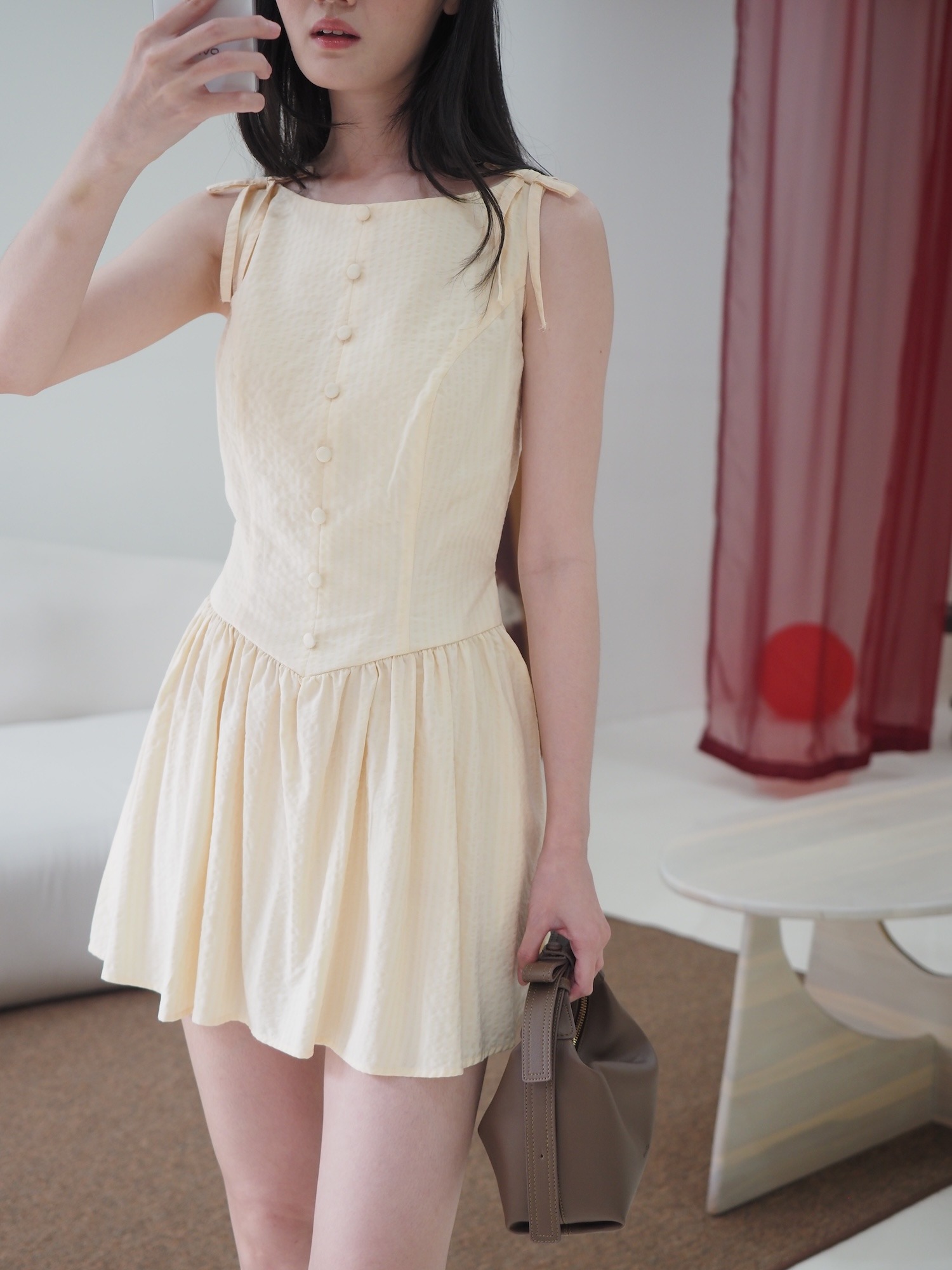 Belle Mini Dress Butter Yellow