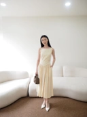 Belle Long Dress Butter Yellow