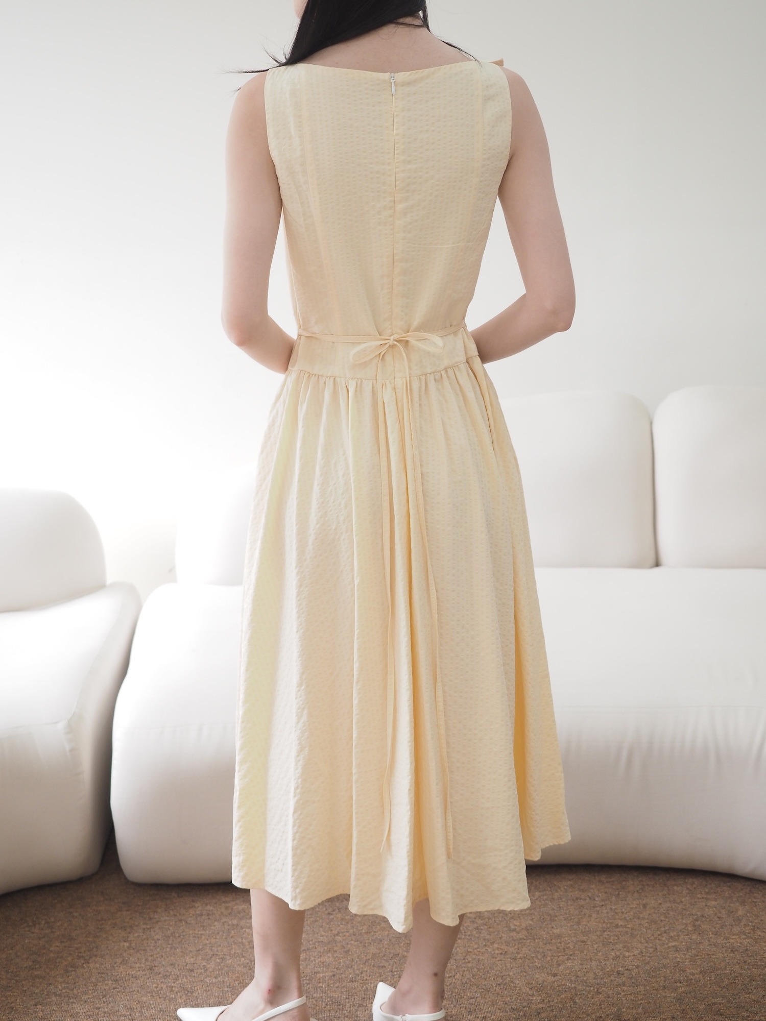 Belle Long Dress Butter Yellow