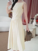 Belle Long Dress Butter Yellow
