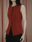 Poppy Vest In Red
