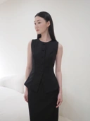 Poppy Vest In Black