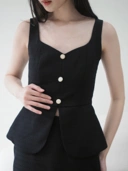 Kate Fitted Tweed In Black