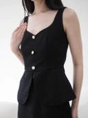 Kate Fitted Tweed In Black