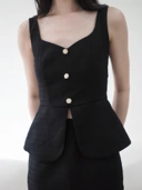 Kate Fitted Tweed In Black