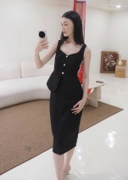 Victoria Fitted Tweed Skirt In Black