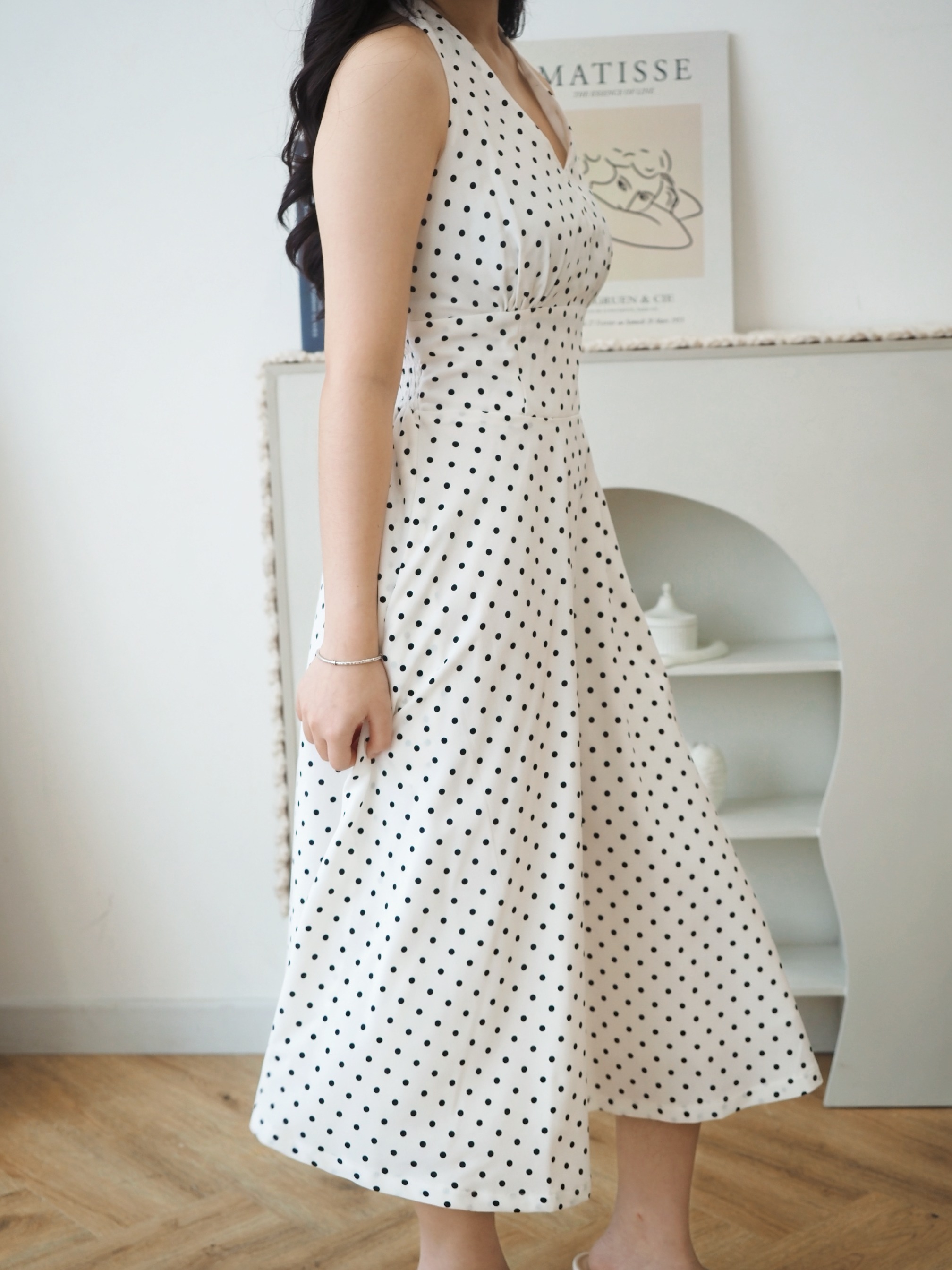Poka Dress In White
