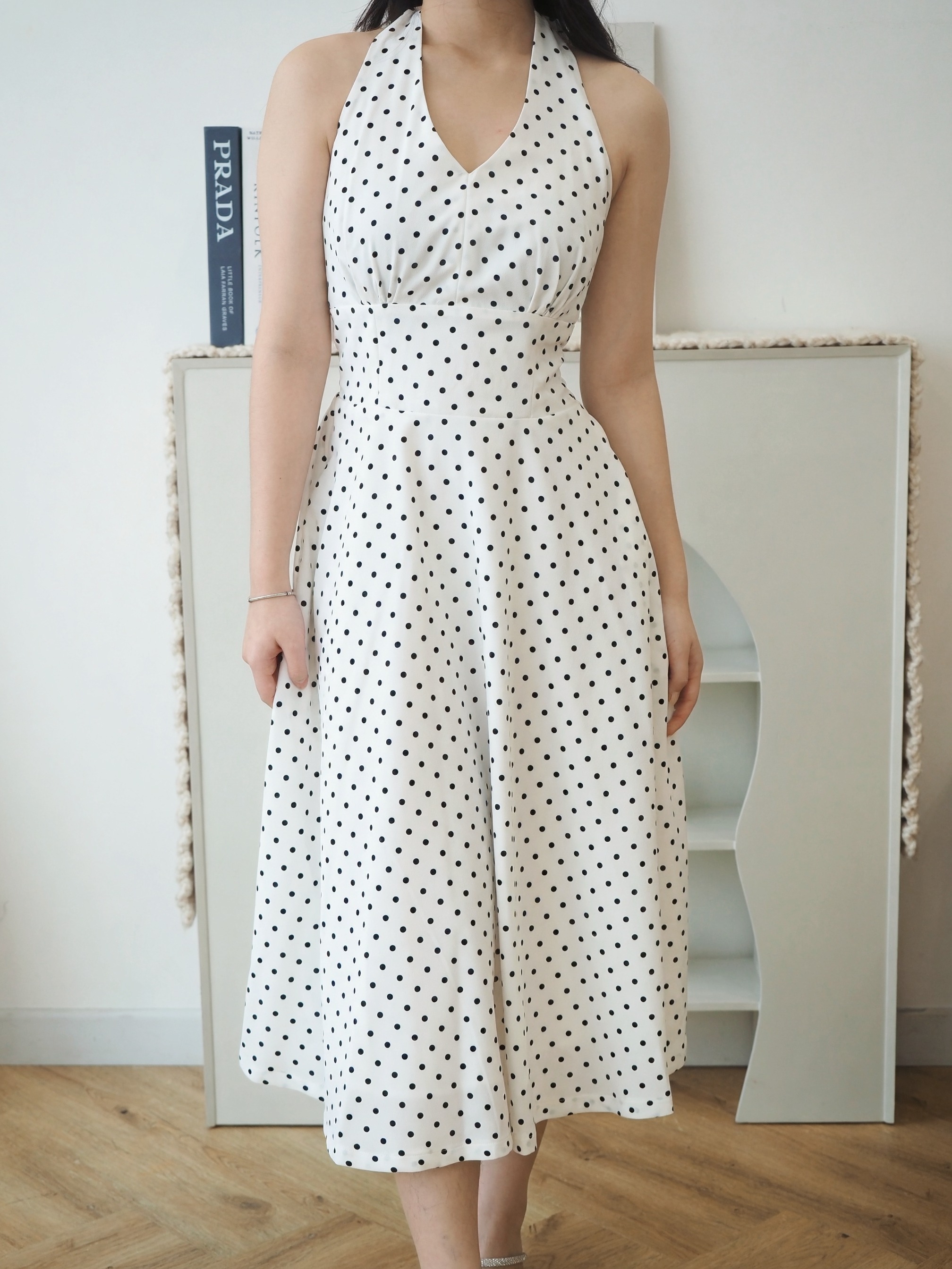 Poka Dress In White