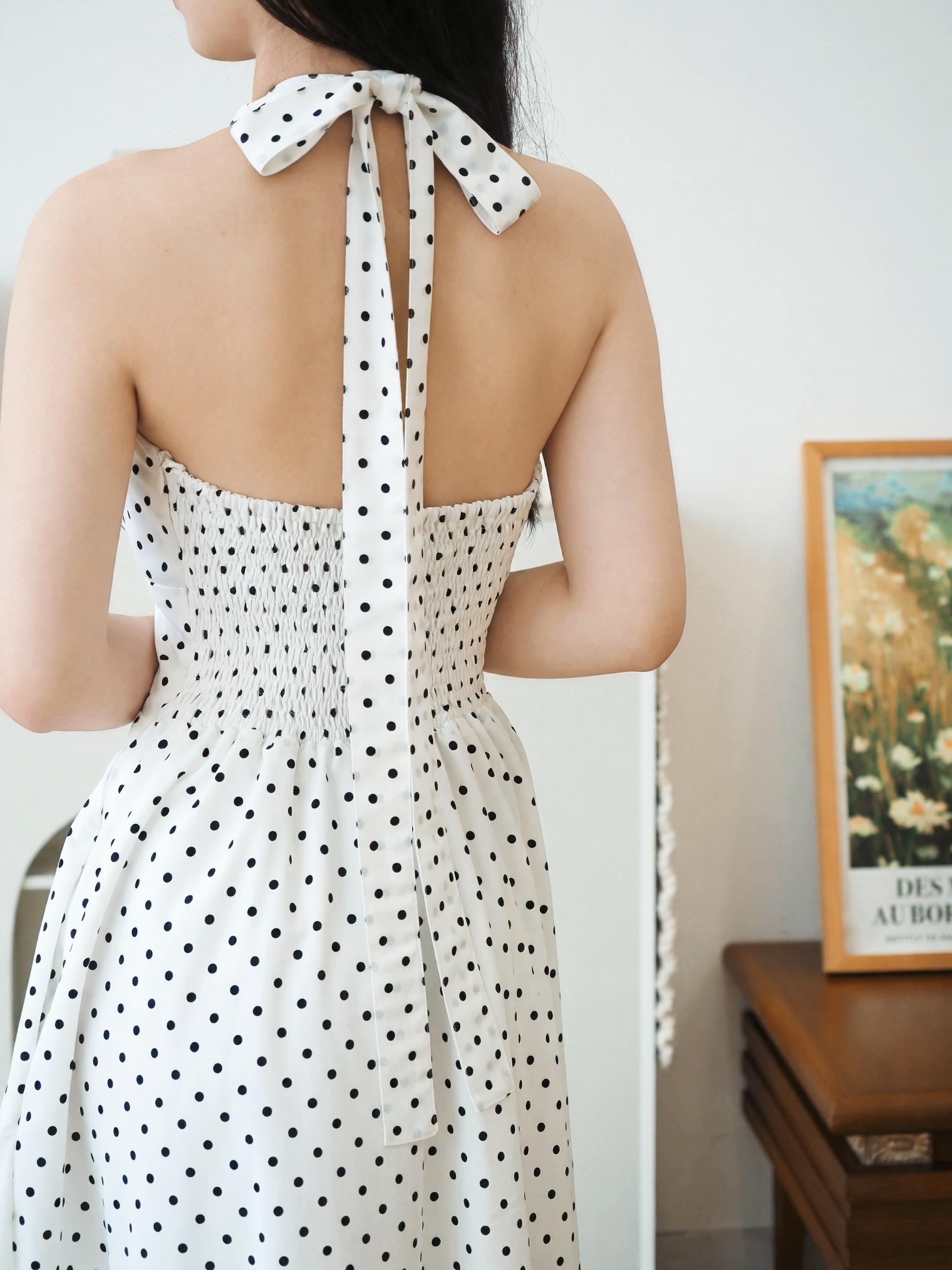 Poka Dress In White