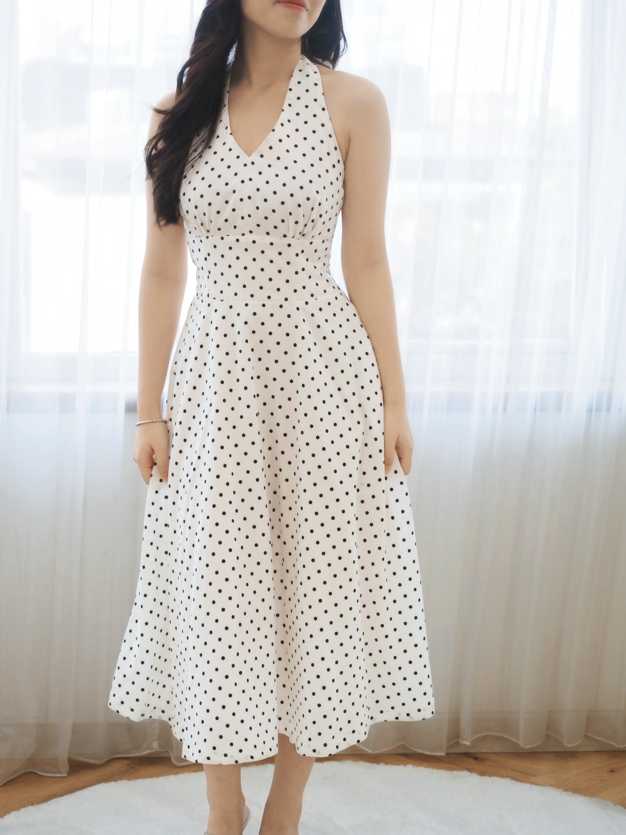 Poka Dress In White