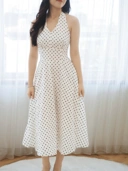 Poka Dress In White