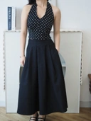 Poka Top Polkadot In Black
