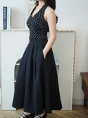 Poka Top Polkadot In Black