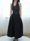 Poka Top Polkadot In Black